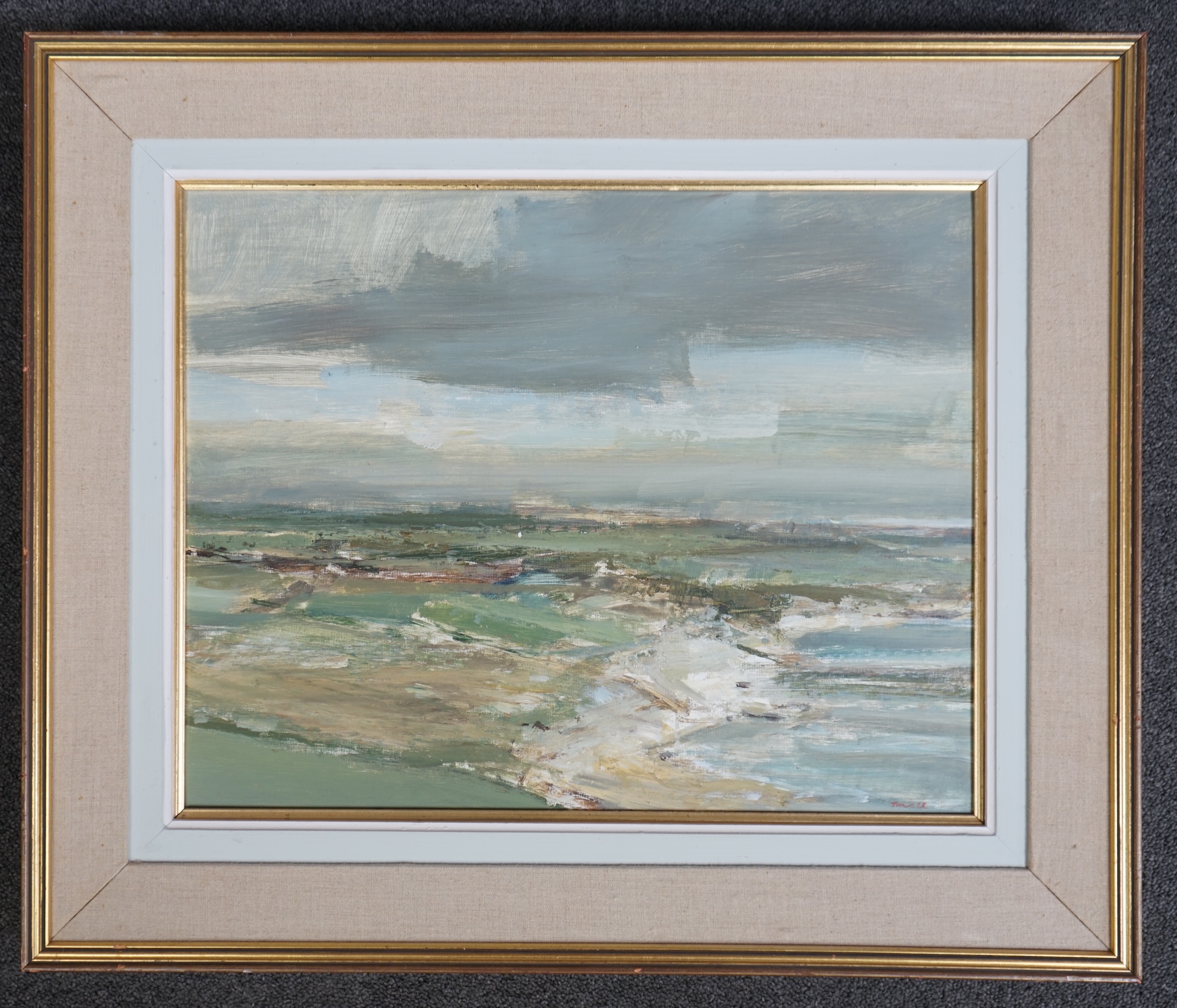 E. J. L. Trowell, oil on board, 'From Beacon Hill', 37 x 46cm. Condition - good
